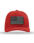 American Flag PVC Black Patch Snapback Hats