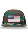 American Flag PVC Patch Flatbill Hats