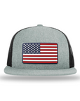 American Flag PVC Patch Flatbill Hats